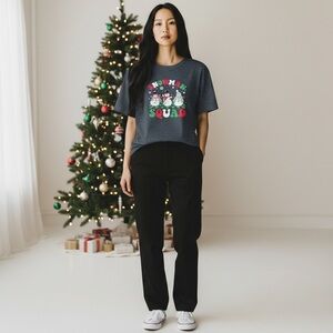 Amazon Gray Short Sleeve Tee Snowman Squad